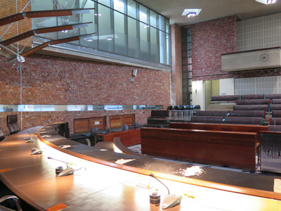 Constitutional Court interior, Johannesburg, South Africa 2013